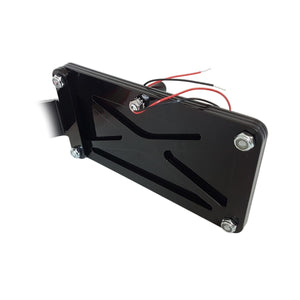 AEEAST 7/8" Axle Hole Motorcycle License Plate Side Mount Bracket - Horizontal/Vertical Mount For Harley, Honda, Yamaha, Etc.