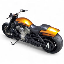 Custom belt cover fitted on a Harley V-Rod motorcycle