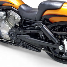 Custom belt guard fitted on a Harley V-Rod motorcycle