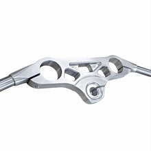 Custom machined V-Rod handlebar part in raw finish