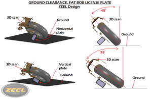 HARLEY FAT BOB - Side mount license plate bracket - Axle