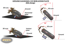 HARLEY FAT BOB - Side mount curved licence plate bracket