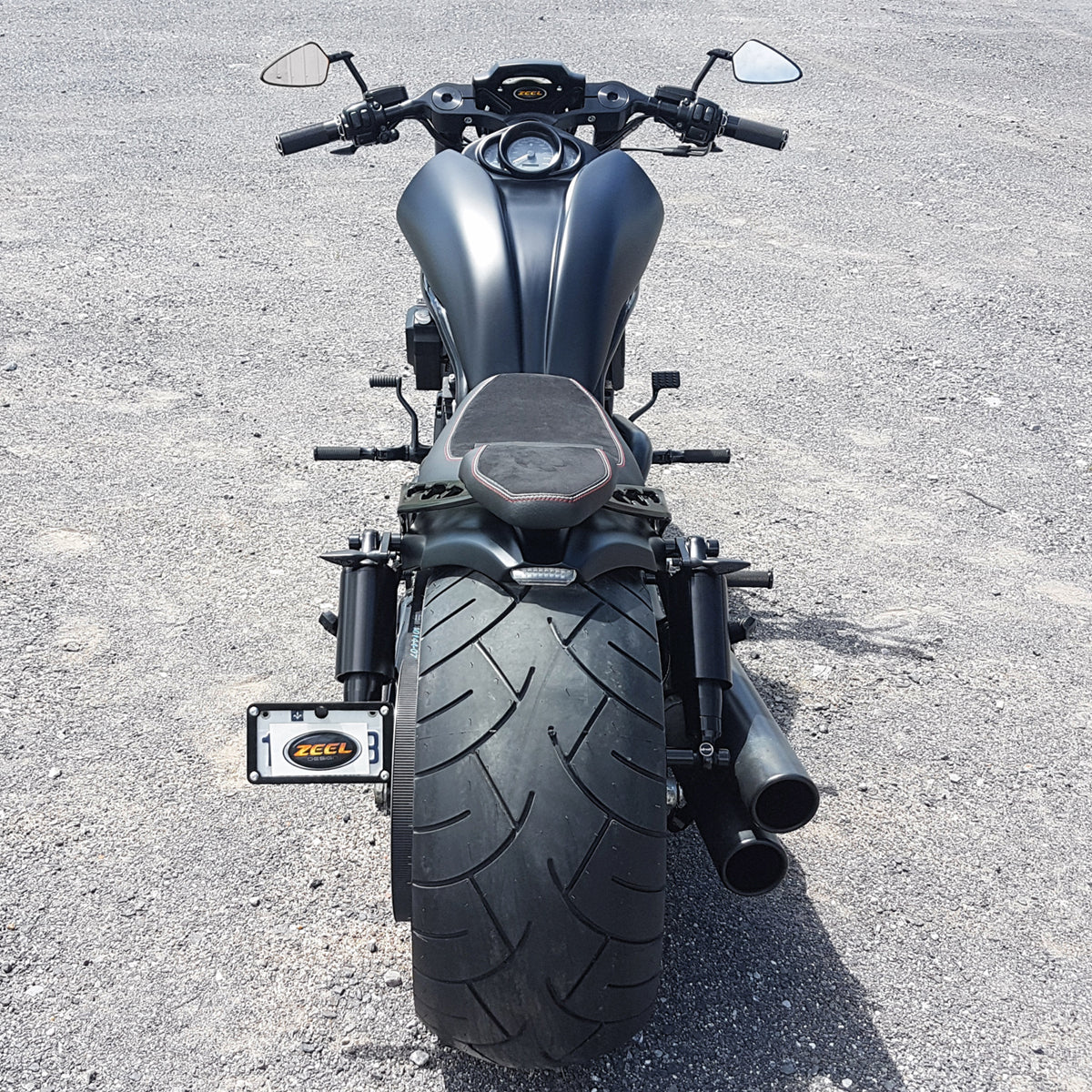 Licence Plate Holder & Bracket With Lightning Killer Custom Harley-Davidson  V-Rod FXD XL - Moto Vision