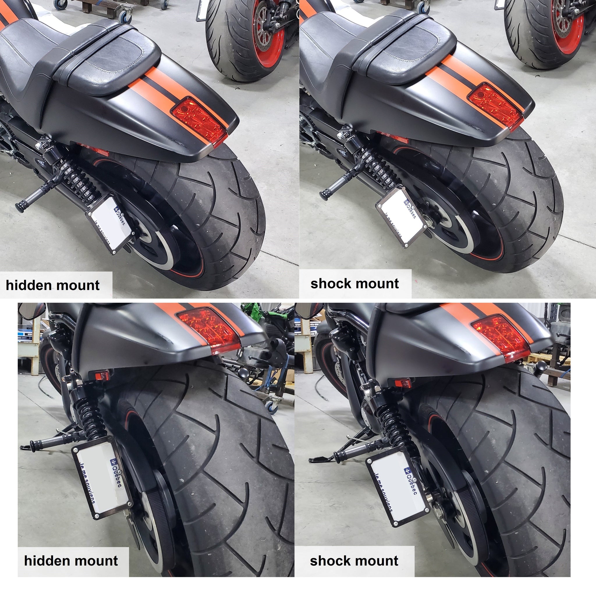 Hoprousa Motorcycle Gloss Black License Plate Relocation Bracket Side –  HOPROUSA