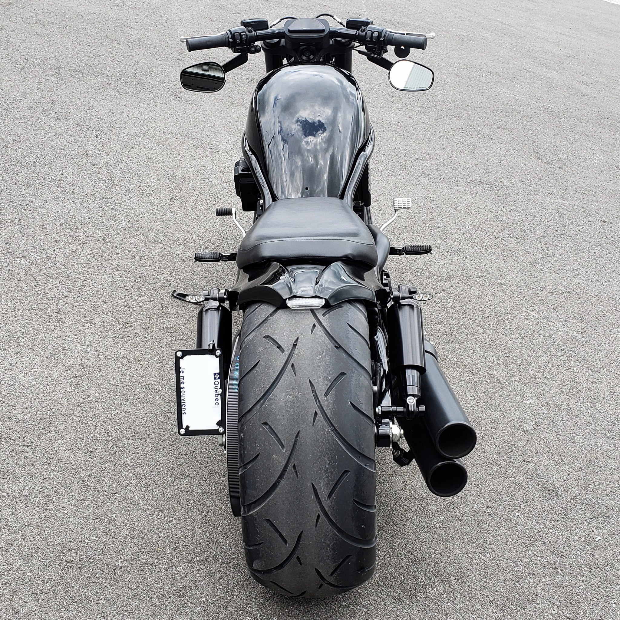Hoprousa Motorcycle Gloss Black License Plate Relocation Bracket Side –  HOPROUSA